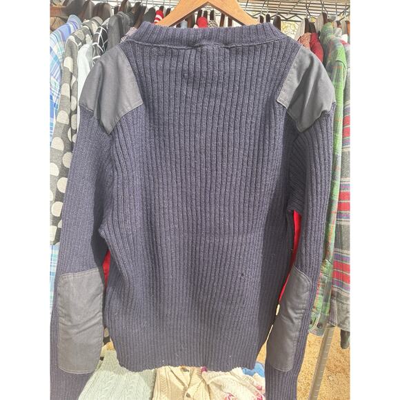 Vintage Woolovers Chore Coat Wool Sweater 3XL Men's Black Ribbed Knit USA Made - Picture 9 of 9